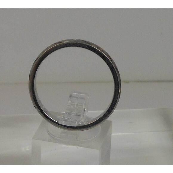 Vintage 925 Sterling Silver Diamond-Cut Ring Thailand Handcrafted Size 12 NOS - Picture 9 of 9